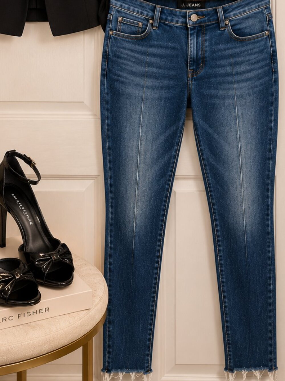 J Brand Front Seam Ankle Skinny Jeans Size 31 Raw Hem